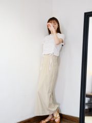 Beige causal skirt