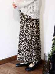 Rita black pattern skirt