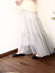 Grey sasa tiered skirt