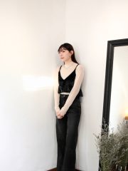 black velvet vest blouse