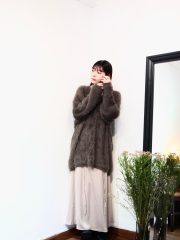 Charcoal fluffy momo blouse