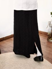 Spring pattern black soso set skirt