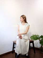 Oat ivory pleated ops