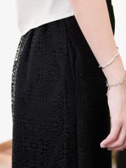 Nior lace pattern split skirt