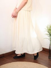 Silky softy cream skirt