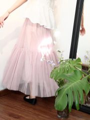 Sasa dusty pink tiered skirt