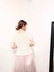 White pattern blouse