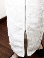 White soso zipper skirt