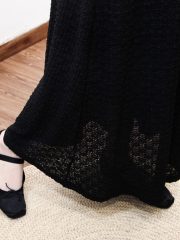 Christine black lace pattern skirt