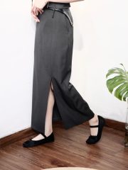 Josy grey set split skirt