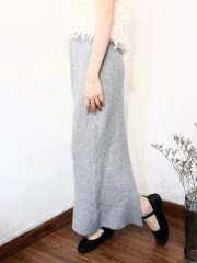 Grey softy split skirt