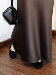 Brown glossy mermaid skirt