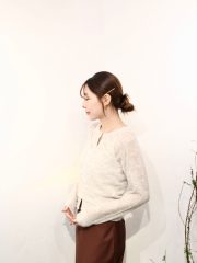 Sheep mixed cardigan vest set