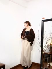 Olivia brownie wide cardigan